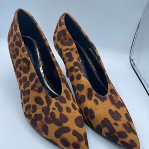 Olivia Miller Penny Leopard Print Heel 6.5